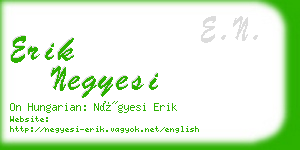 erik negyesi business card